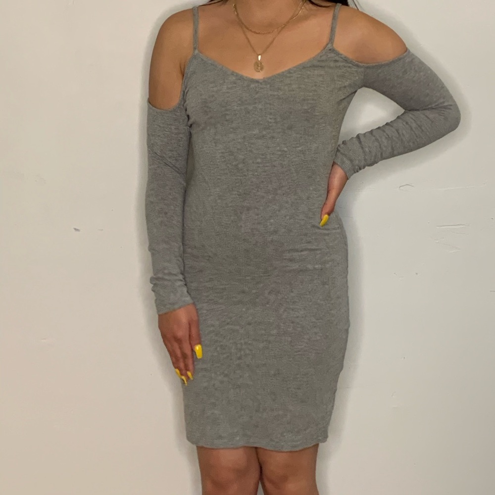 Gray mini dress